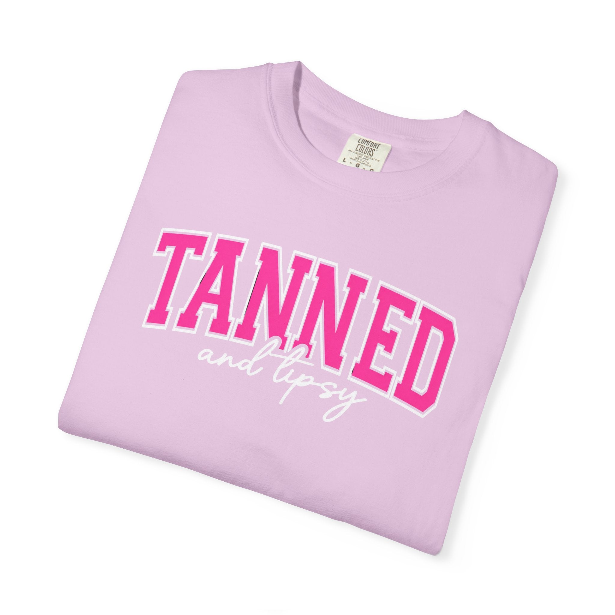 T-Shirt — "TANNED" Pink Arch Graphic Tee