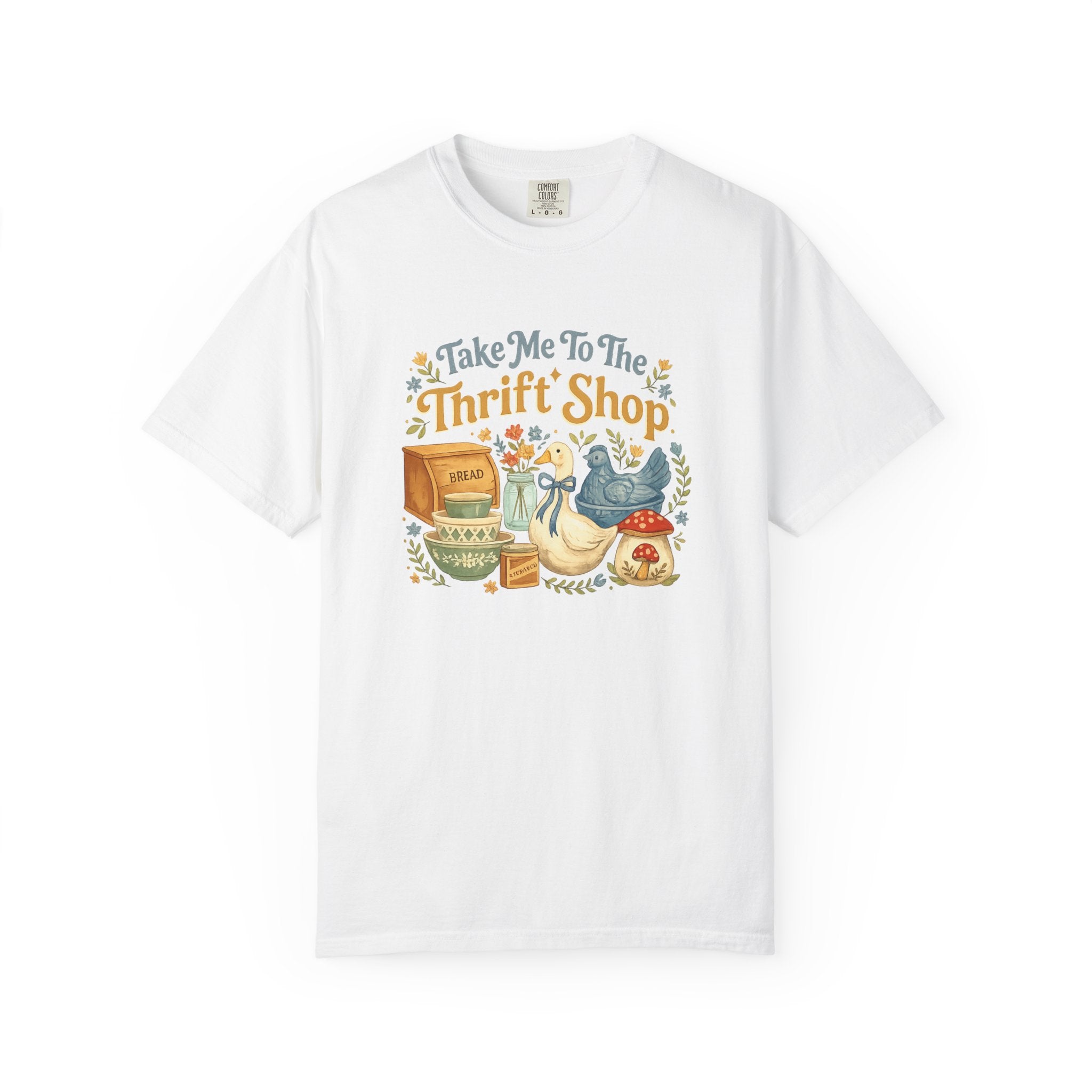 Thrift Shop Vintage Finds T-Shirt — "Take Me To The Thrift Shop" Retro Flea Market Tee