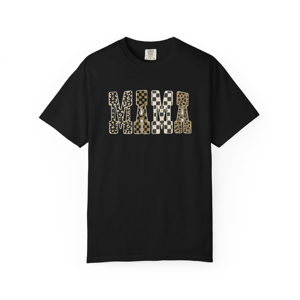 Mama Leopard Print T-Shirt — Graphic Animal Pattern Tee
