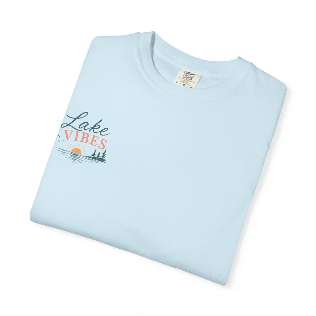 Lake Vibes T-Shirt — Scenic Sunset Dock Graphic Tee