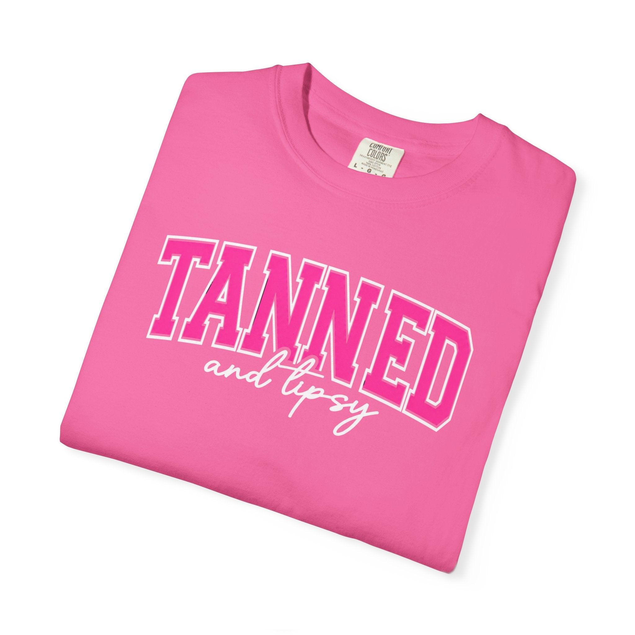 T-Shirt — "TANNED" Pink Arch Graphic Tee