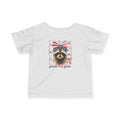 Infant Tee — "Small but Brave" Patriotic Raccoon Baby Shirt