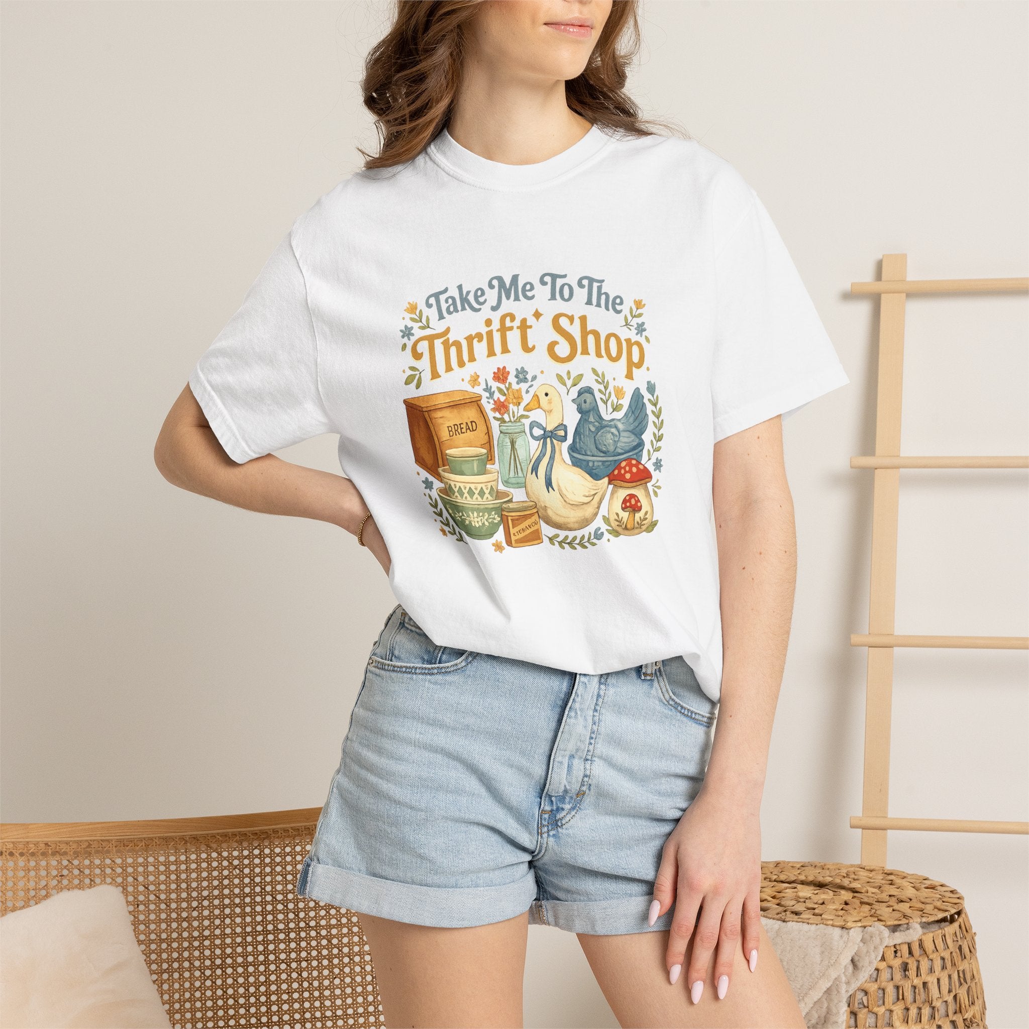 Thrift Shop Vintage Finds T-Shirt — "Take Me To The Thrift Shop" Retro Flea Market Tee