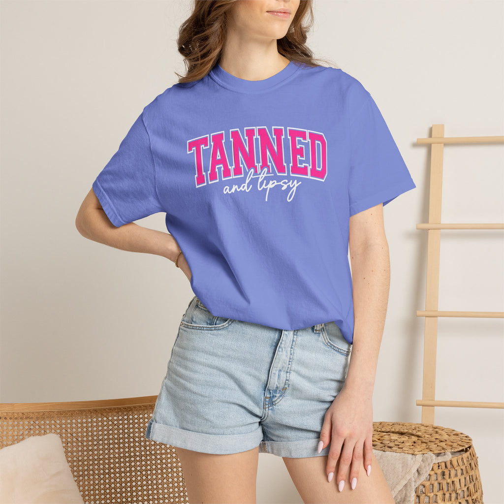 T-Shirt — "TANNED" Pink Arch Graphic Tee