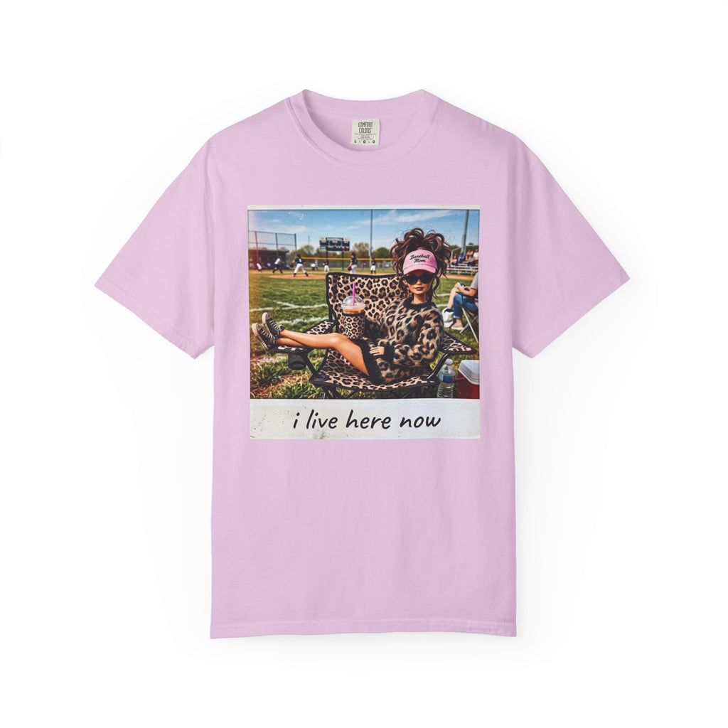 Polaroid Photo T‑Shirt — "I Live Here Now" Retro Graphic Tee