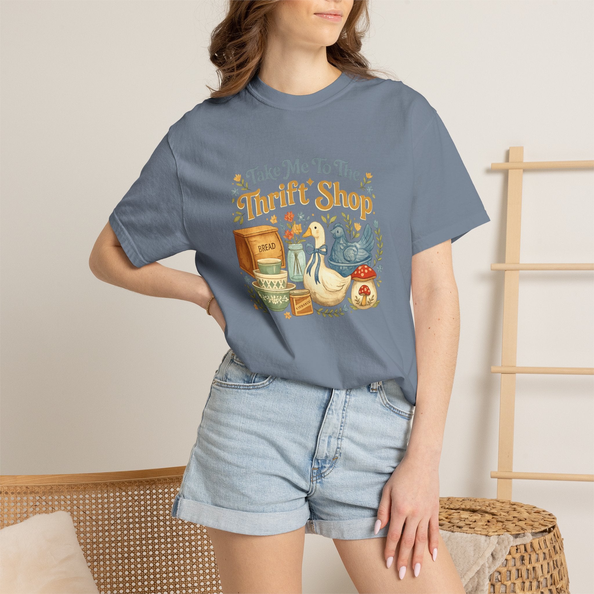 Thrift Shop Vintage Finds T-Shirt — "Take Me To The Thrift Shop" Retro Flea Market Tee