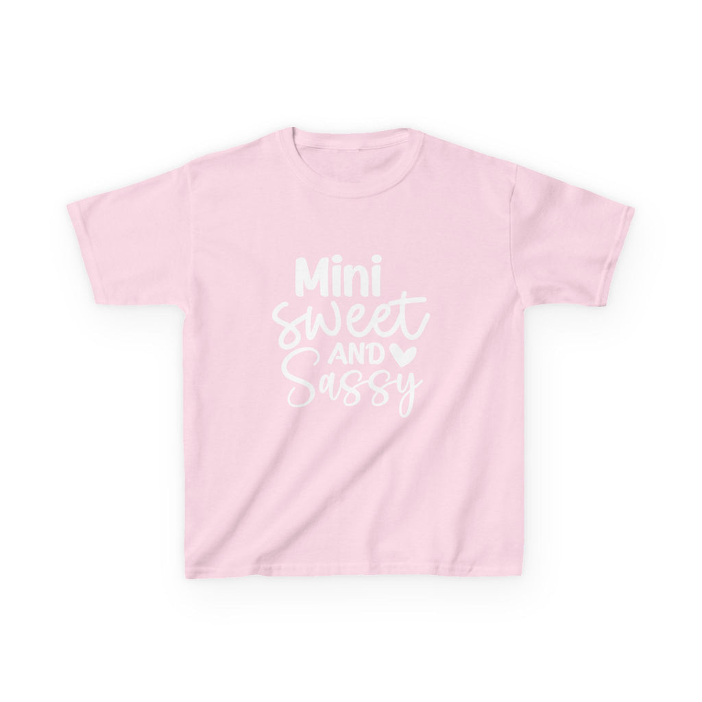 Kids T-Shirt — "Mini Sweet and Sassy" Cute Graphic Tee for Toddlers & Little Girls