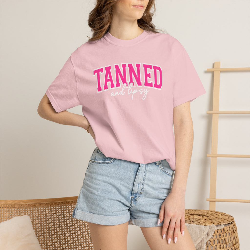 T-Shirt — "TANNED" Pink Arch Graphic Tee