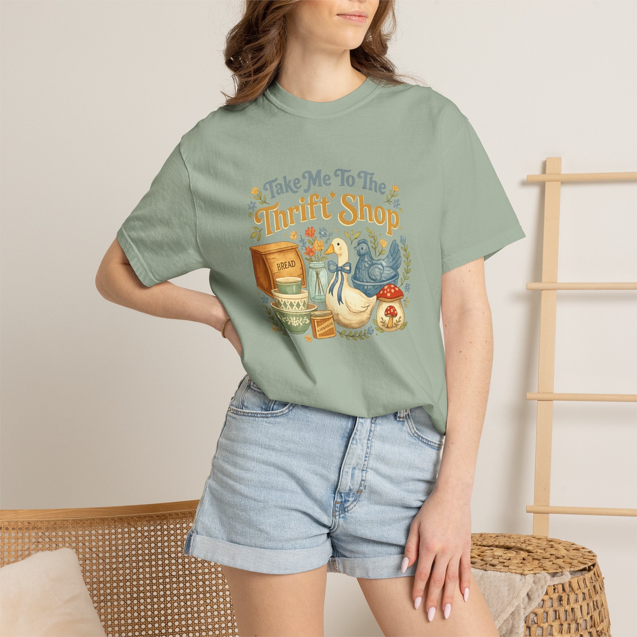 Thrift Shop Vintage Finds T-Shirt — "Take Me To The Thrift Shop" Retro Flea Market Tee