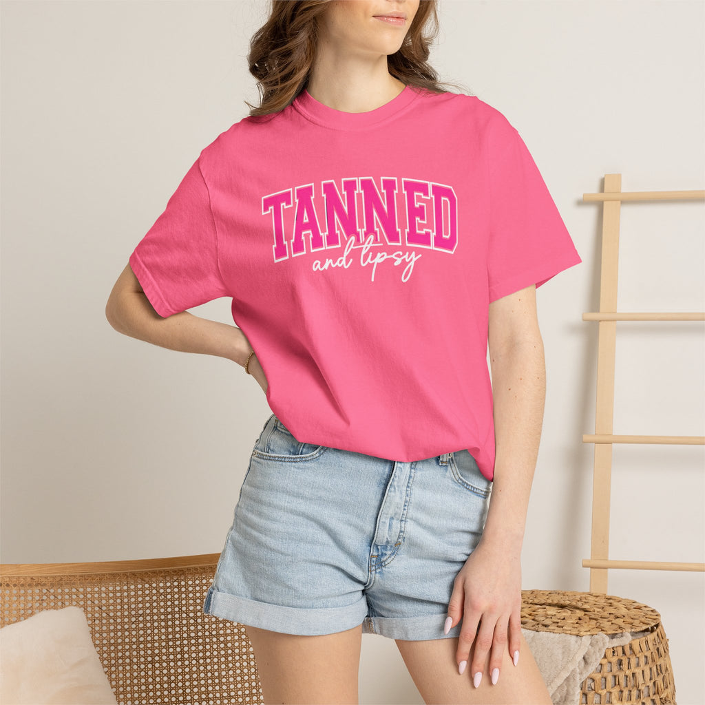 T-Shirt — "TANNED" Pink Arch Graphic Tee
