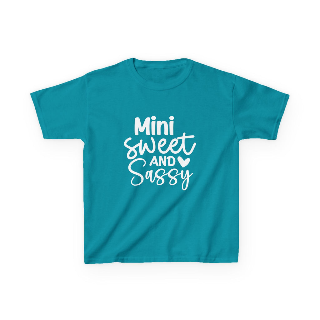 Kids T-Shirt — "Mini Sweet and Sassy" Cute Graphic Tee for Toddlers & Little Girls