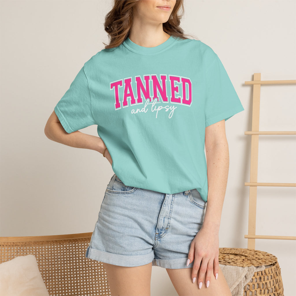 T-Shirt — "TANNED" Pink Arch Graphic Tee
