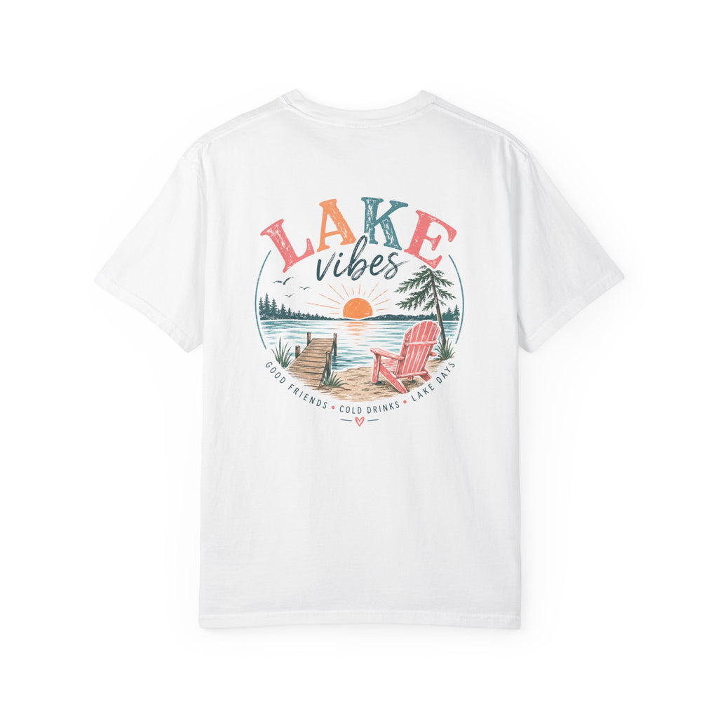 Lake Vibes T-Shirt — Scenic Sunset Dock Graphic Tee