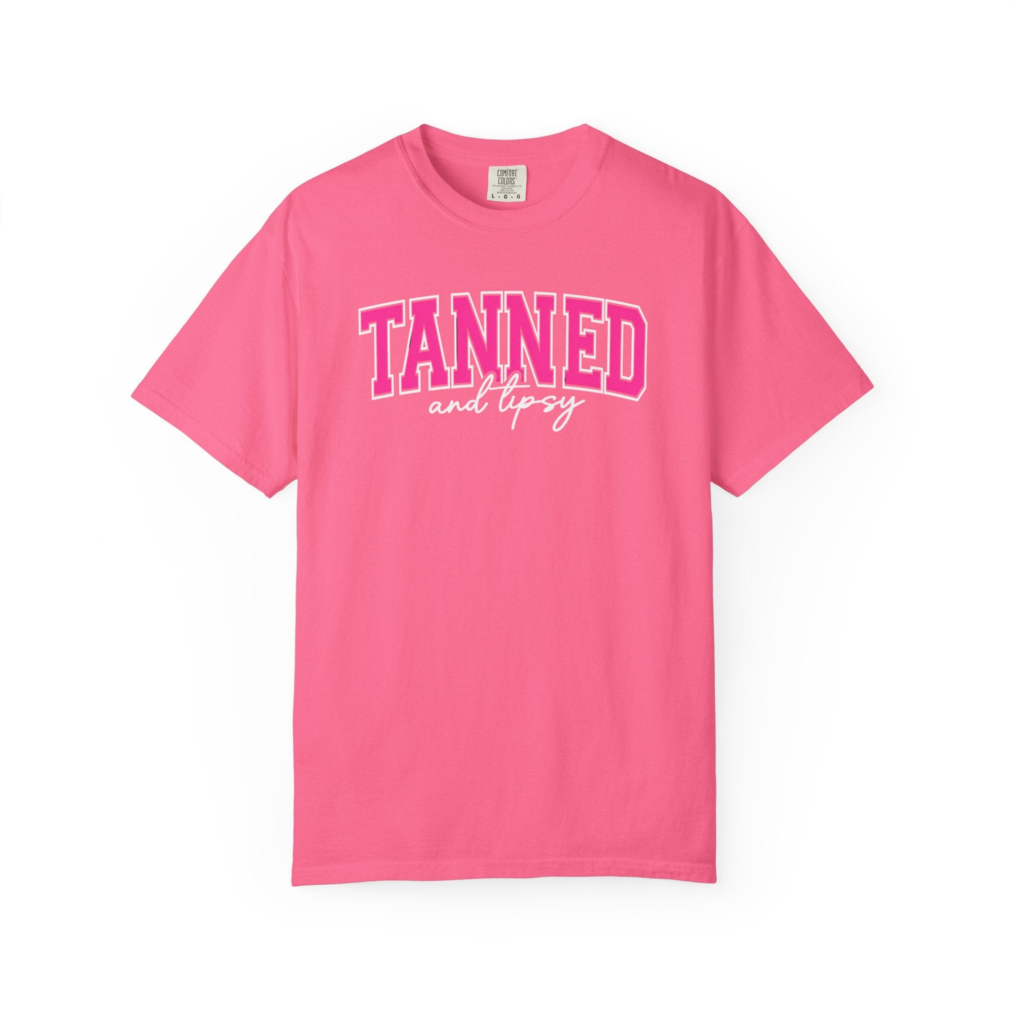 T-Shirt — "TANNED" Pink Arch Graphic Tee