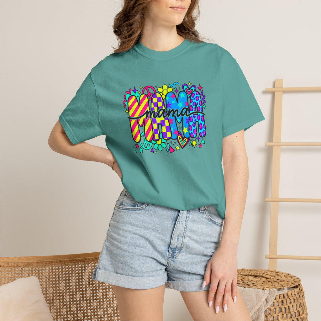 Mama Pop Art T-Shirt — Colorful Retro Mom Graphic Tee