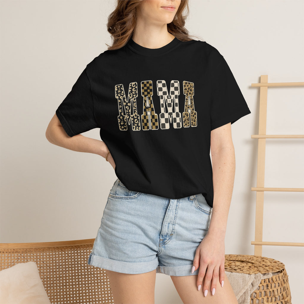Mama Leopard Print T-Shirt — Graphic Animal Pattern Tee
