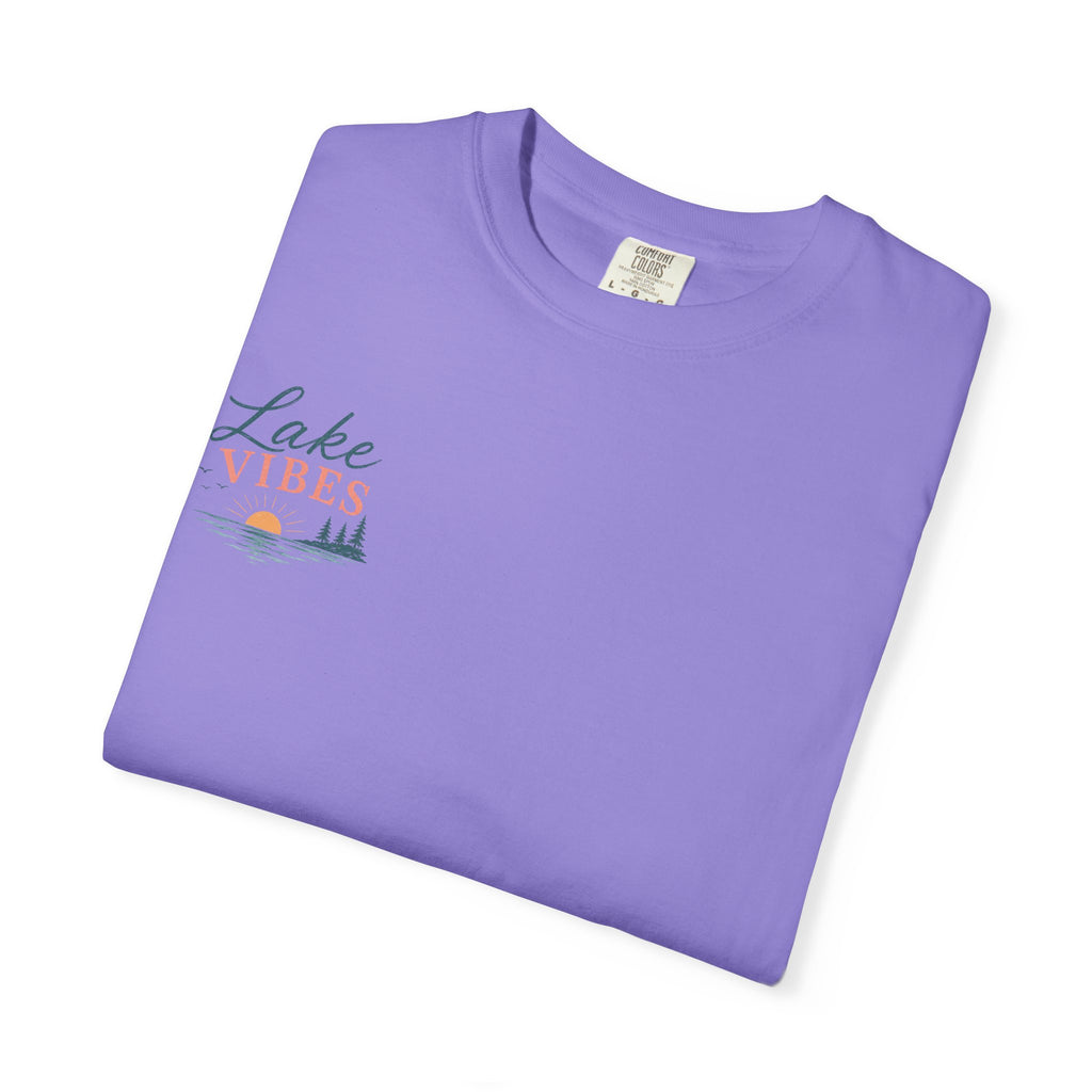 Lake Vibes T-Shirt — Scenic Sunset Dock Graphic Tee