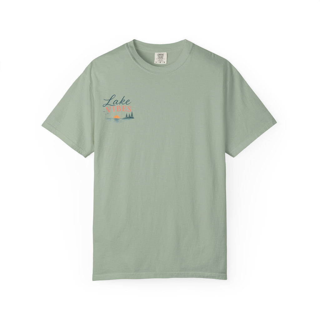 Lake Vibes T-Shirt — Scenic Sunset Dock Graphic Tee