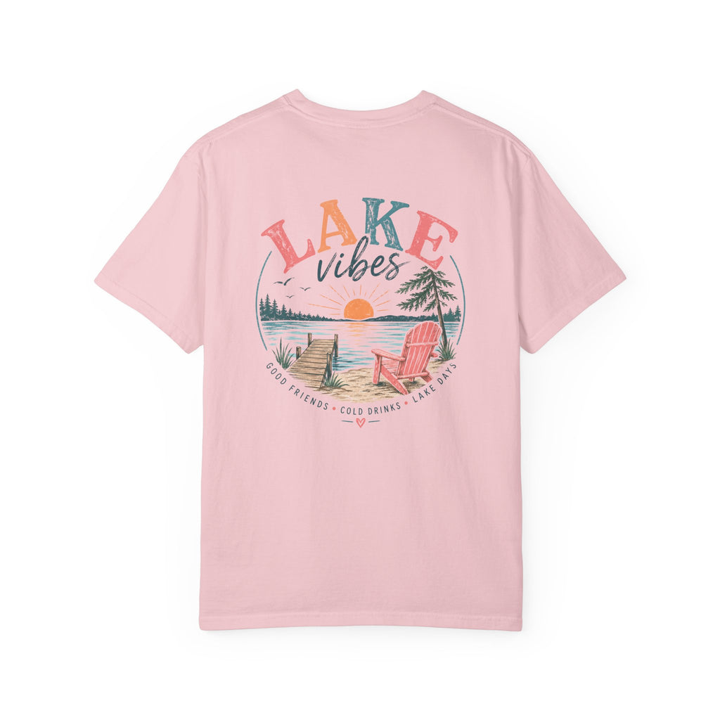 Lake Vibes T-Shirt — Scenic Sunset Dock Graphic Tee