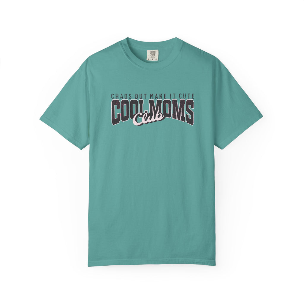 Cool Moms Club T-Shirt — "Chaos But Make It Cute" Casual Graphic Tee