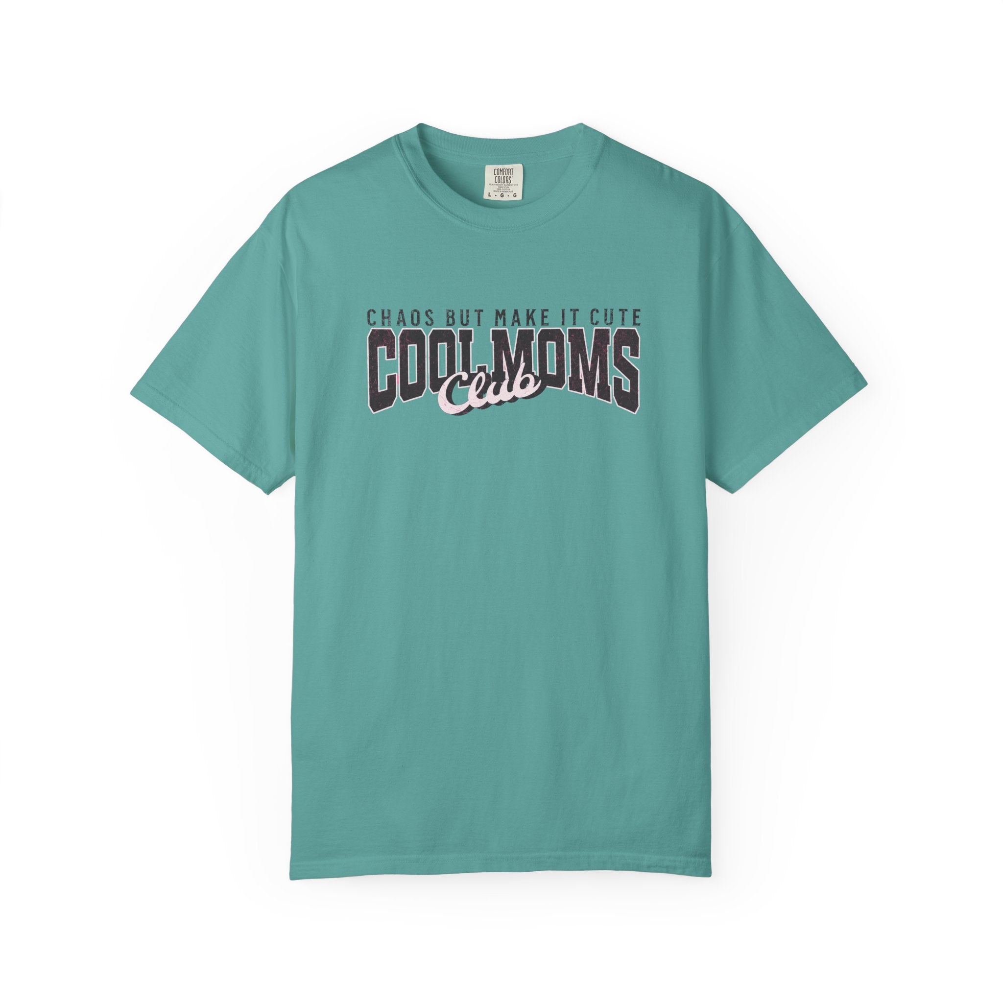 Cool Moms Club T-Shirt — "Chaos But Make It Cute" Casual Graphic Tee
