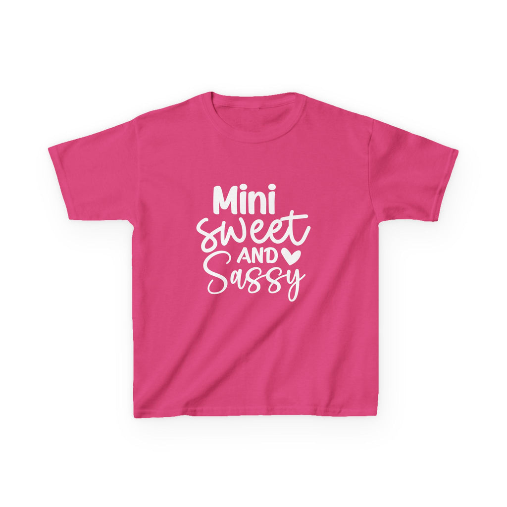 Kids T-Shirt — "Mini Sweet and Sassy" Cute Graphic Tee for Toddlers & Little Girls