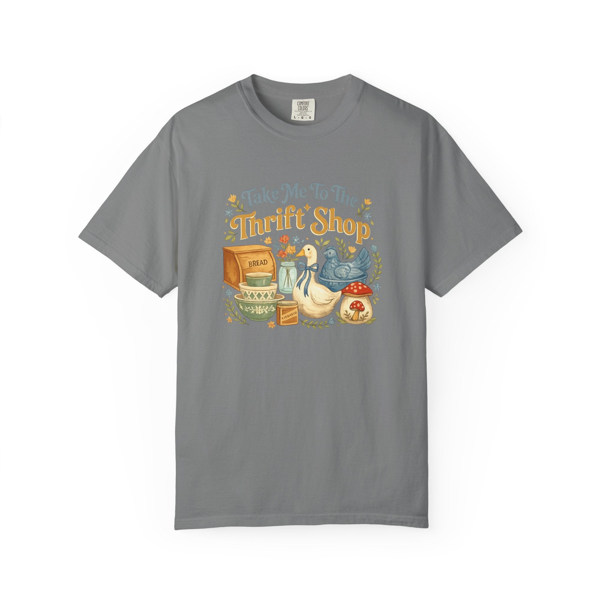 Thrift Shop Vintage Finds T-Shirt — "Take Me To The Thrift Shop" Retro Flea Market Tee
