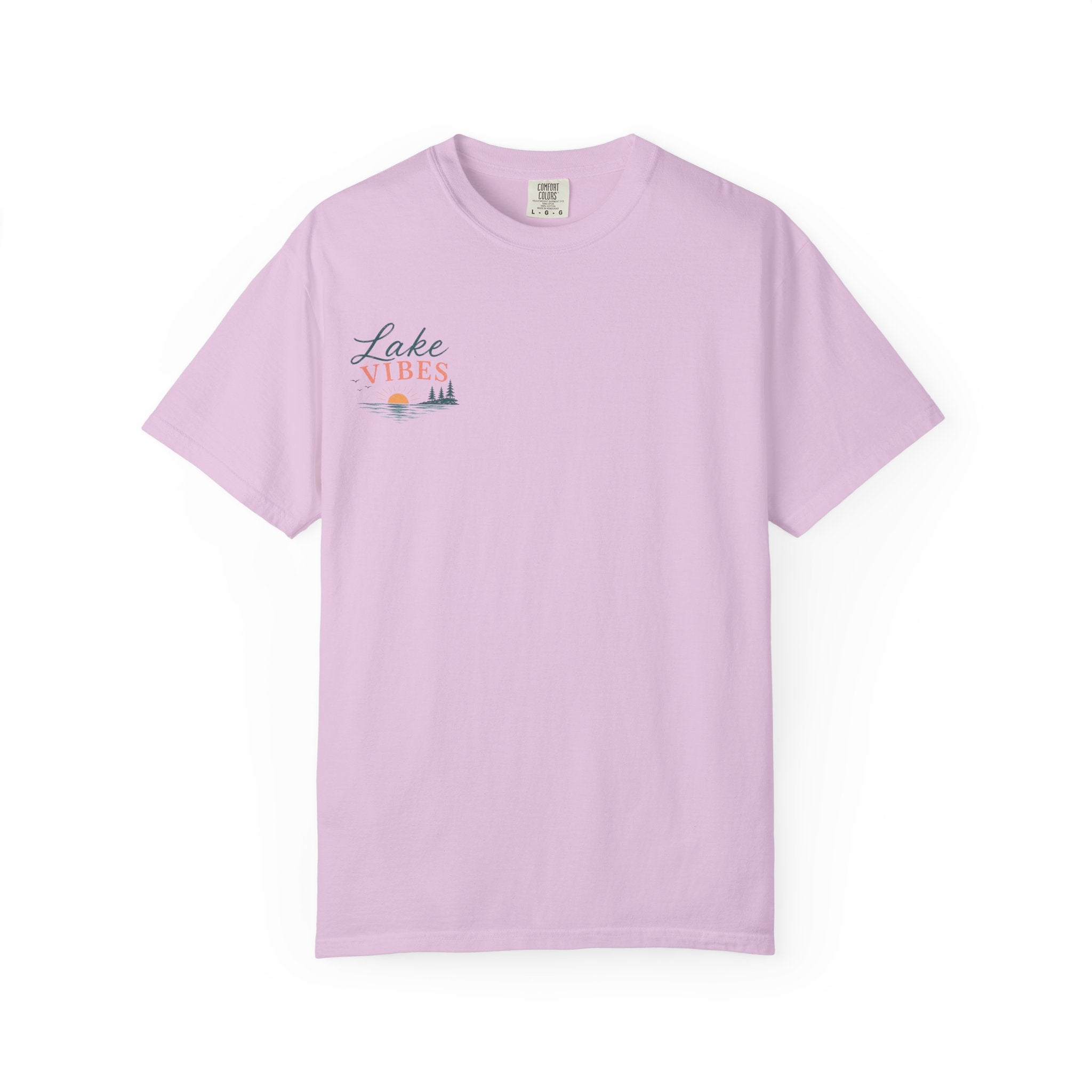 Lake Vibes T-Shirt — Scenic Sunset Dock Graphic Tee