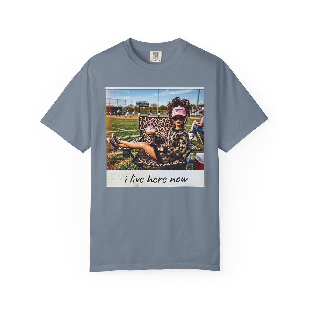 Polaroid Photo T‑Shirt — "I Live Here Now" Retro Graphic Tee