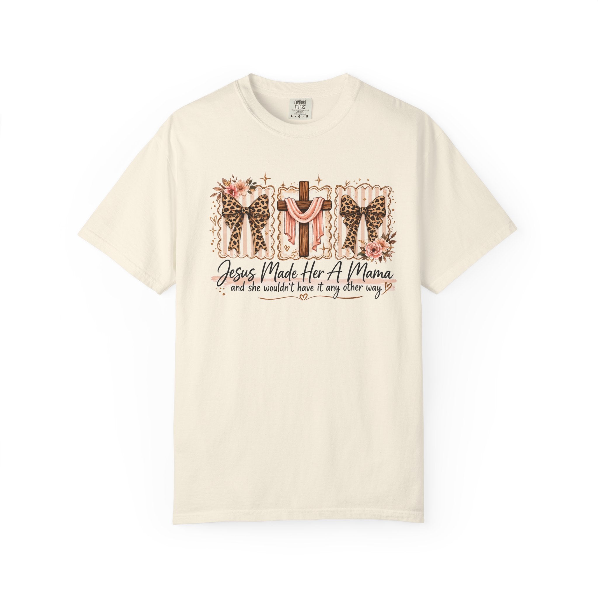 Mama Faith T-Shirt — "Jesus Made Her A Mama" Christian Floral Tee