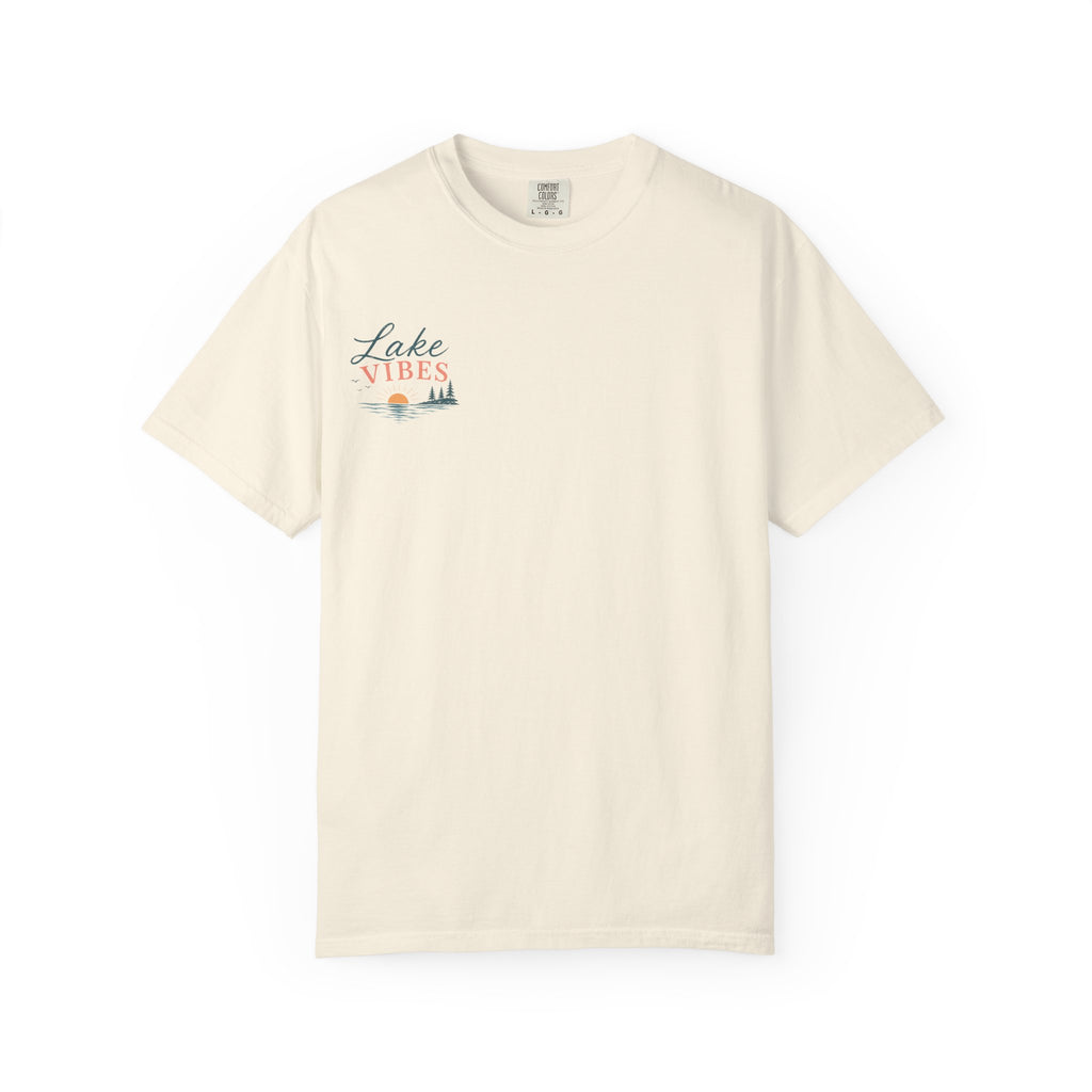 Lake Vibes T-Shirt — Scenic Sunset Dock Graphic Tee