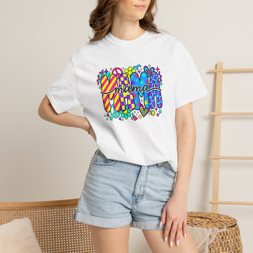 Mama Pop Art T-Shirt — Colorful Retro Mom Graphic Tee