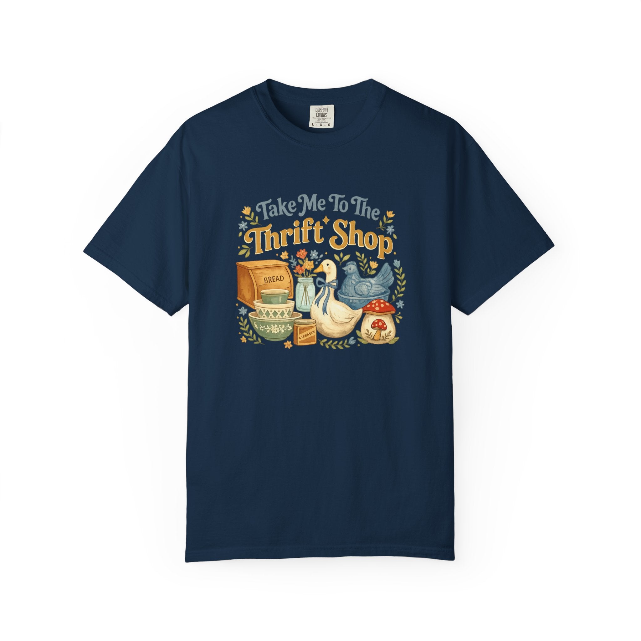 Thrift Shop Vintage Finds T-Shirt — "Take Me To The Thrift Shop" Retro Flea Market Tee