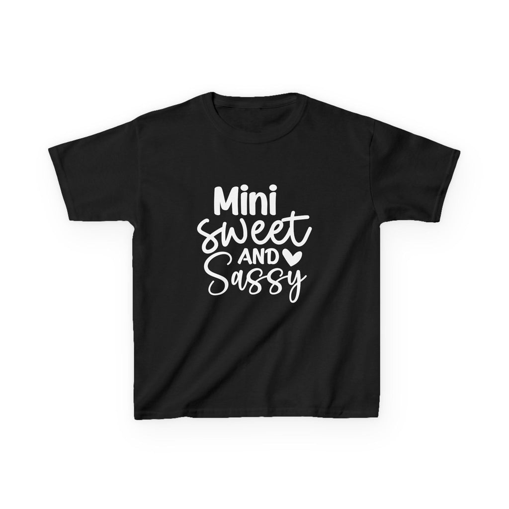 Kids T-Shirt — "Mini Sweet and Sassy" Cute Graphic Tee for Toddlers & Little Girls