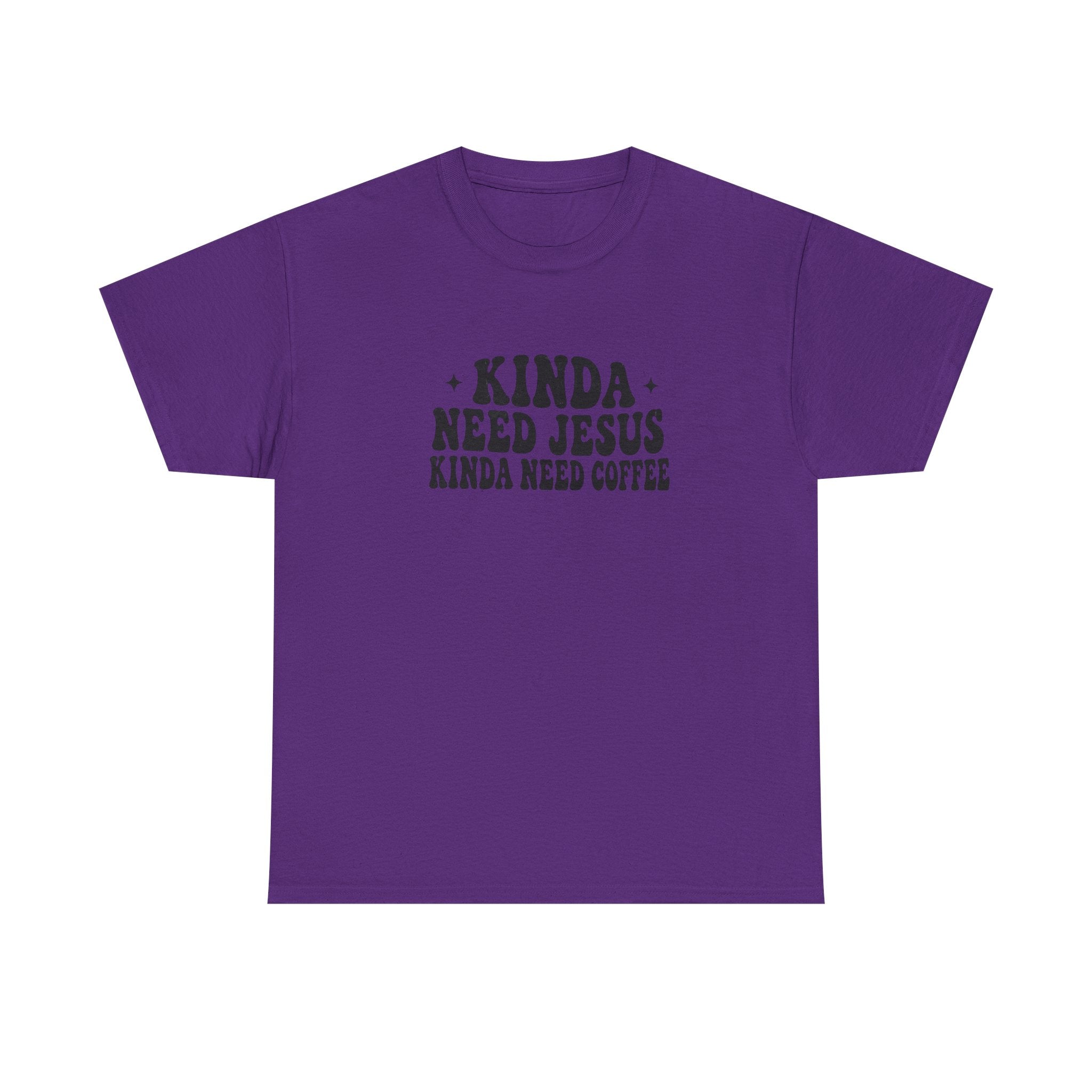 Christian Coffee T-Shirt — "Kinda Need Jesus Kinda Need Coffee" Graphic Tee