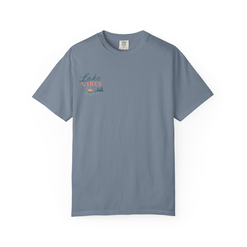 Lake Vibes T-Shirt — Scenic Sunset Dock Graphic Tee