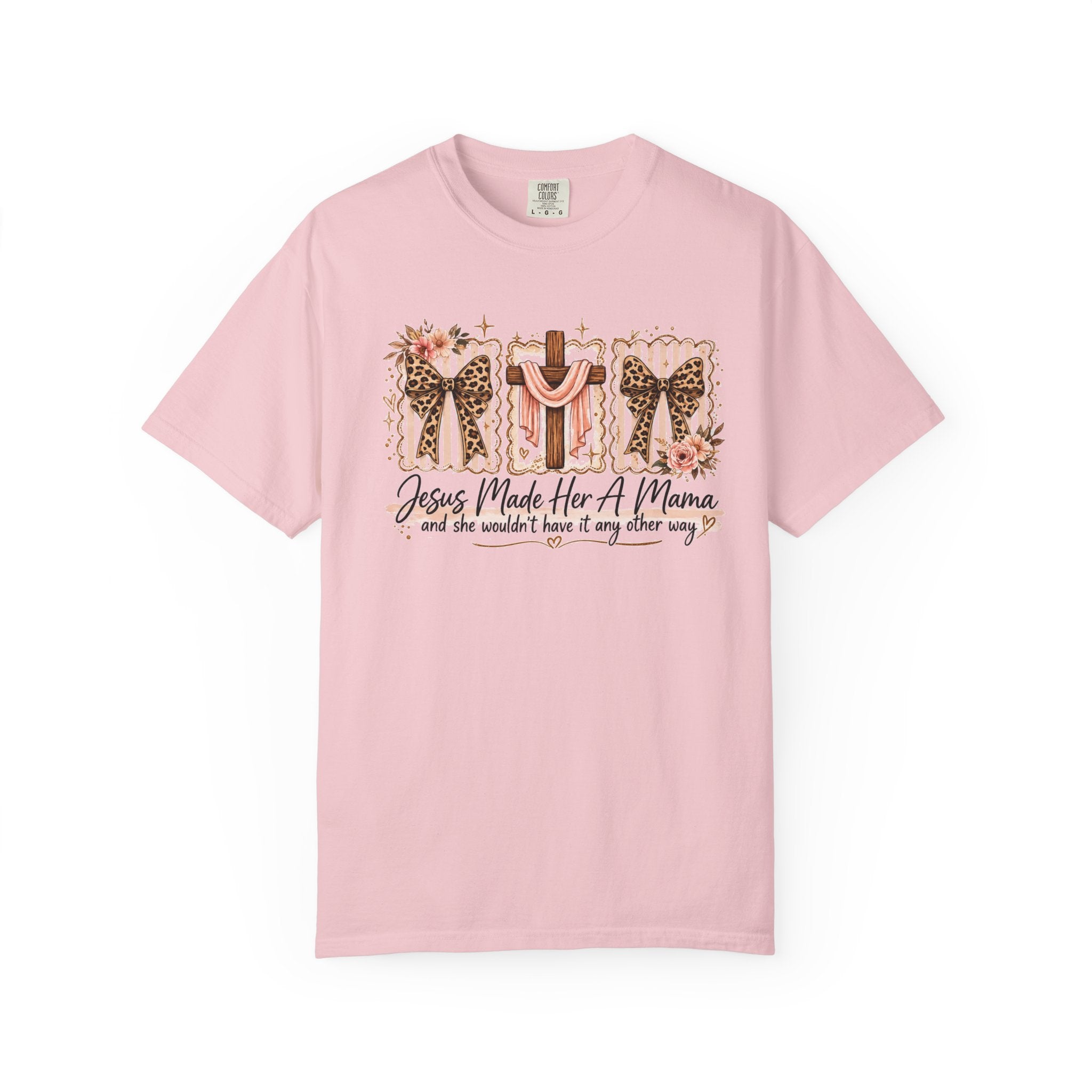 Mama Faith T-Shirt — "Jesus Made Her A Mama" Christian Floral Tee